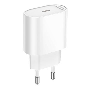 hoco. Зарядное устройство модель C109A, USB-С PD 20W, цвет: белый