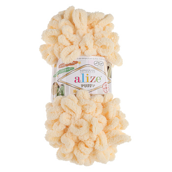 Пряжа Puffy/Ализе 100г/9,5м 100% Микрополиэстер (742-ванильный)