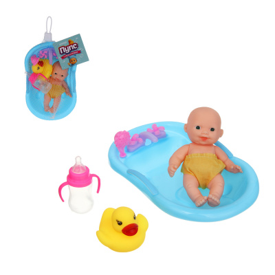 Пупс 12 см в ванночке с аксессуарами, PVC, PP, тм ИГРОЛЕНД