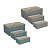 Корзины для хранения тм VETTA Нова, 3шт, 22х14х8, 25х16х10, 28х18х12см, п/э, 2цв.