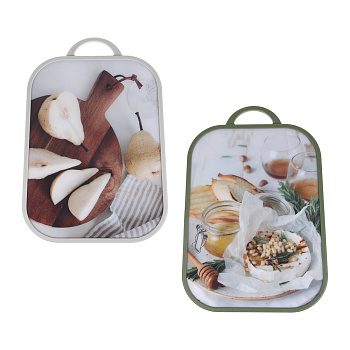 VETTA Доска разделочная, 37x25х1,2см, полипропилен, 2 дизайна