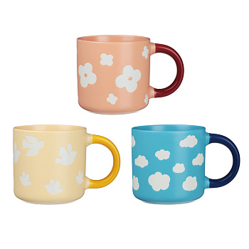 Кружка Софт тм MILLIMI, 440мл, 3 дизайна, фарфор