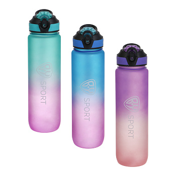 Бутылка спортивная тм BY SPORT, 1000мл, PC, 3 цвета