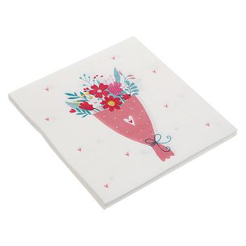 Набор салфеток бумажных "Букет", 33x33 см, 12 шт