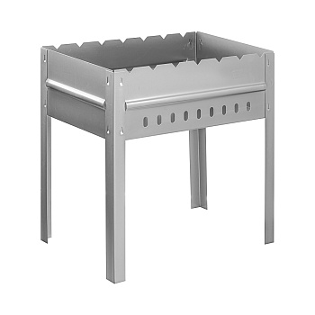 Мангал разборный в коробке, тм GRILLBOOM, 400х400х300 мм, толщина стали 0,6мм с ребром