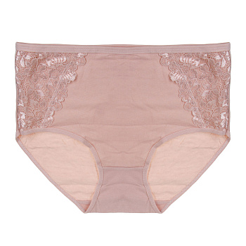 GALANTE Трусы женские макси с декором, р.48, 95%хлопок, 5%спандекс, бежевый, НБ25-14