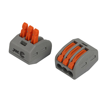 Клемма соединительная ЭРА с рычагами 3-проводная 0.08-2.5/4 мм2, NO-225-421, 4шт