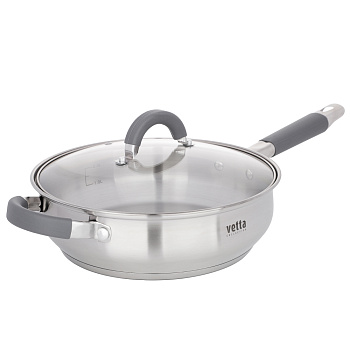 VETTA Вена Сковорода 24х7,5см, 3,2 л., со стекл. крышкой, индукция