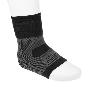 SILAPRO Max Суппорт на голеностоп, 10.5х25см, полиэфирное волокно 50%, полиэстер 35%, латекс 15%