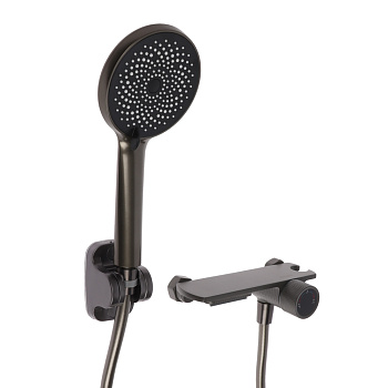 СоюзКран Смеситель для ванны с душем, картридж 35мм, цинк, графит