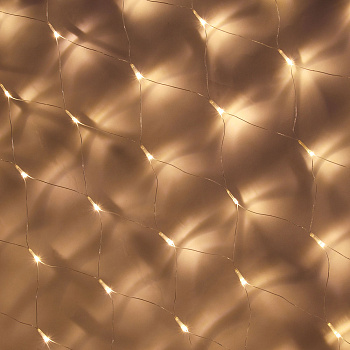СНОУ БУМ Гирлянда эл. сеть 144LED, 1,6x1,6м, шампань, пост. свечение, ПВХ прозрач., 220В