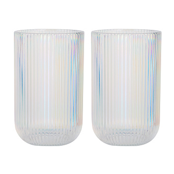MILLIMI Набор стаканов 2шт, 380мл, стекло, перламутровый