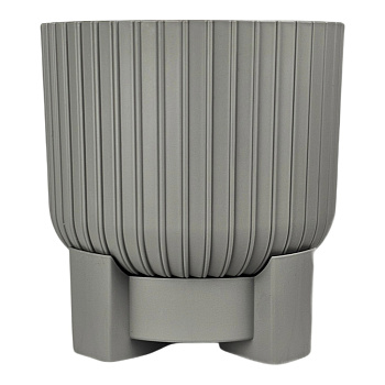 Горшок для цветов с поддоном "Торин" 3,3л, d17,5см, цв.серый мусоон