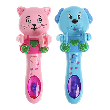 ИГРОЛЕНД Игрушка музыкальная в виде животного, пласт., 2ААА, 16х6х5,5см, 2 дизайна