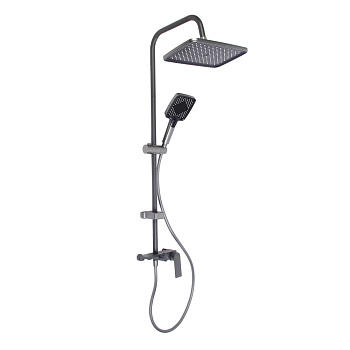 СоюзКран Душ сист с цинк смесит (картридж 35мм), верх 1 реж 300*200мм, ручн 3 реж 105*125мм, графит