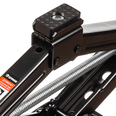 ЕРМАК Домкрат механический ромбический 1,5т, высота подъема100-393мм, резиновая площадка