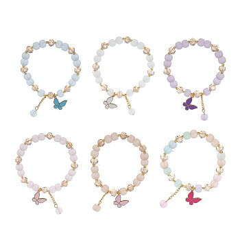 ЮНИLOOK Браслет с декором, d7см, d бусин 0,8мм, 6 цветов, стекло, #2
