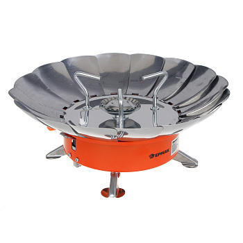 ЕРМАК Плитка газовая к бал. с цанговым захватом портативная с лепестками большая