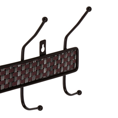 Вешалка настенная тм VETTA Плетенка, металл, 4 крючка, 32х14х4см