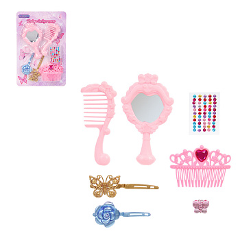 ИГРОЛЕНД Набор бижутерии "Миледи", ABS, PP, 15,2х2,5х23 см, 2 дизайна