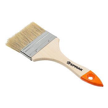 ЕРМАК/HEADMAN Кисть малярная плоская "Бейсик" нат. щетина 3" (75мм)