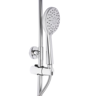 СоюзКран Душевая система со смесителем (кер. картридж 35мм, цинк), верхний душ 1 режим, ручной 3 реж