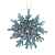 СНОУ БУМ Подвеска декоративная "Снежинка" 12 см, пластик, глиттер, голубой