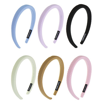 Ободок для волос тм ЮНИLOOK, 1,7см, полиэстер, пластик, 6 цветов, ACS-25
