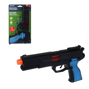 ИГРОЛЕНД Пистолет, трещотка, пластик, 15,5х3х29 см, 2 дизайна