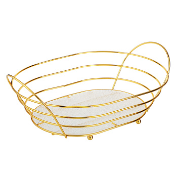 Корзина для фруктов тм SATOSHI Голд, 28,5х10х19,5см, сталь, акрил