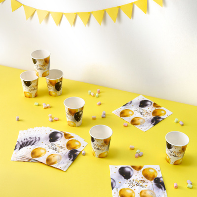 Набор салфеток бумажных тм Fntastic, 12 шт Happy birthday! 33x33 см