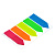 Закладки с клеевым краем пластиковые ClipStudio 45x12мм, 5x25 листов, 5 цветов, в форме стрелки