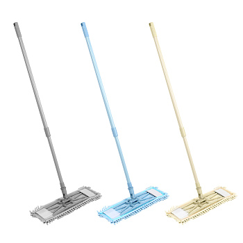 VETTA Швабра эконом с насадкой из микрофиб. без подкл., телескоп., металл, 70-120см, насадка 50г