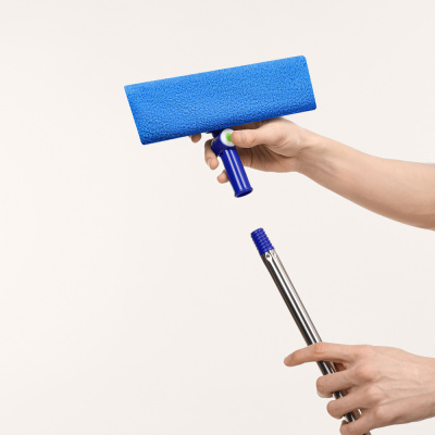 Окномойка тм VETTA, телескопическая ручка 58-96см, нерж.сталь, скребок 23см+микрофибра 25х7см