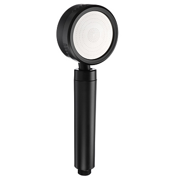 RAIN Лейка для душа, 3 режима, вращение 360гр., кнопка стоп, фильтр, 80мм, черный