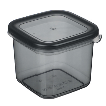 Ёмкость для сыпучих продуктов 0,7л 110х105х95мм, пластик, графит