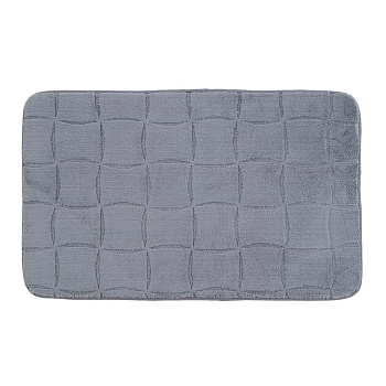 Коврик для ванной тм VETTA Рикард, вельвет, губка 0,8 см, полиэстер, 50х80 см, графит