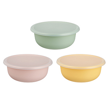 Ботаника Миска с крышкой 3,2л, пластик, 3 цвета