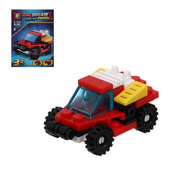 ИГРОЛЕНД Конструктор "Пожарная бригада" 8 в 1, 8х3,5х11 см, ABS, 6 видов