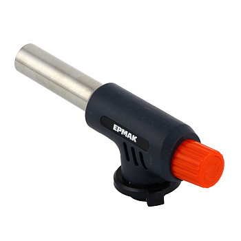 Горелка газ. с пьезорозжигом тм ЕРМАК, цанг. захват, шир. сопло, ударопрочн., 15х4х5,5см