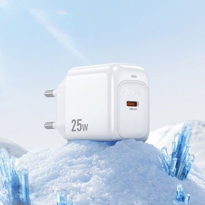 Комплект СЗУ hoco. модель CS53A, USB-C, PD25Вт, каб. C-C, белый