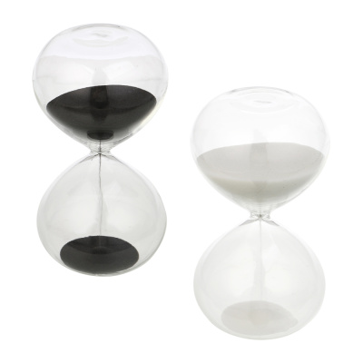 Часы песочные 7,5х14,5 см, стекло, песок, 15 минут, 2 цвета песка