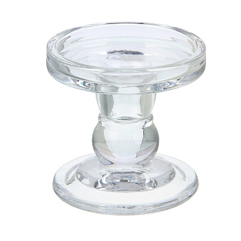 Подсвечник тм LADECOR "Креманка" стеклянный, 8,5x8,5x8,5 см