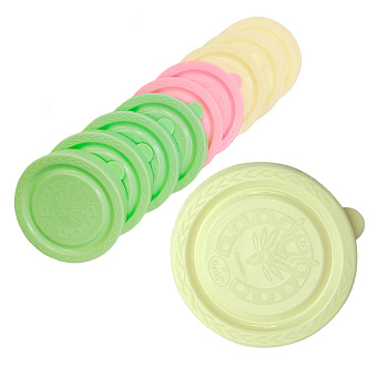 Набор "Холодных" крышек для закрывания банок 10шт полиэтиленовых цветных