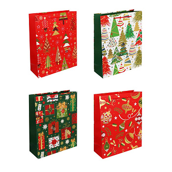 Пакет тм СНОУ БУМ подарочный, 26x32x10см, тиснение, бумага, арт.20, 4 дизайна