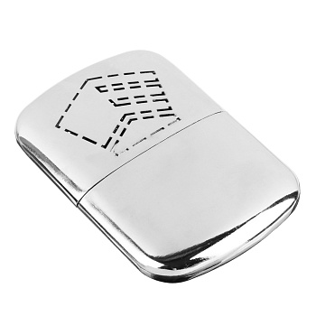 Грелка каталитическая для рук тм ЕРМАК, чехол в комплекте, цинковый сплав, 9,8х6,8х1,6см,