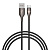 Кабель для зарядки USB(A)-microUSB BY Керамика, 1м, 3А, быстр зар QC3.0, тканевая оплётка, черный