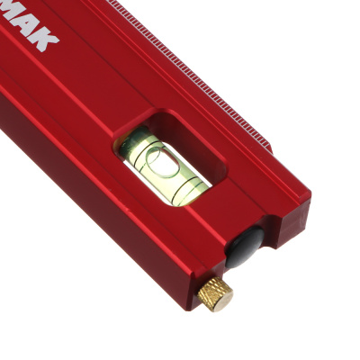 Угольник разметочный 40см тм ЕРМАК, с отверстиями для разметки(интервал 5мм) и пузырьковым уровнем