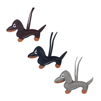 Подвеска брелок тм ЮL Такса, ПУ, 22х12,5 см, 3 цвета