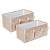 Комплект коробов тм VETTA ЛЁН, текстиль, бежевый, 25х15х12см, 2 шт